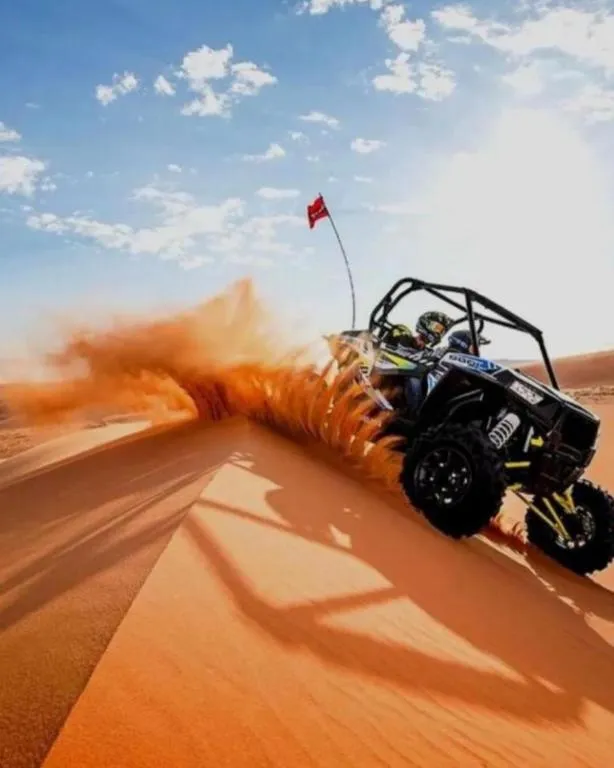 Dune buggy ride near Nomad Serenity Camp in Merzouga