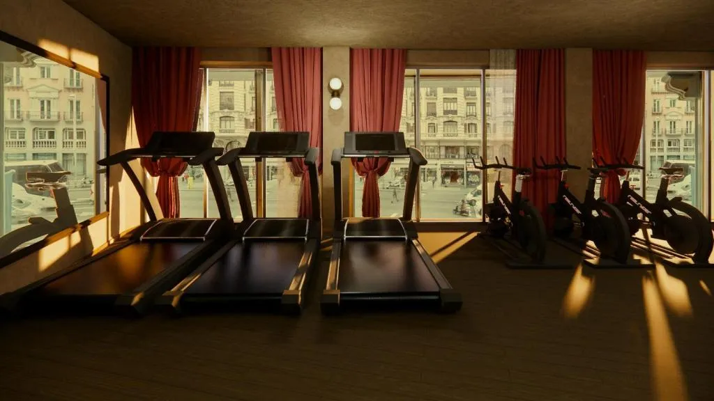 Cardio equipment with views at Nômade Temple Madrid
