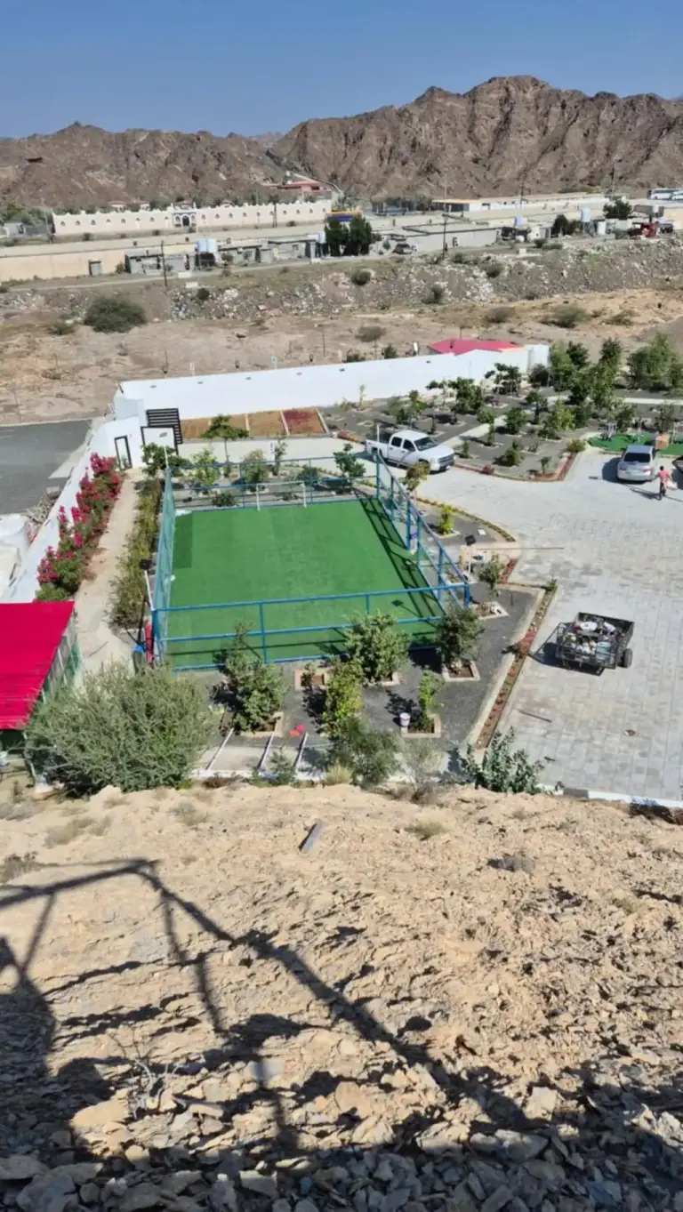 Noor-Hatta Deluxe Villa Farmhouse sports field view