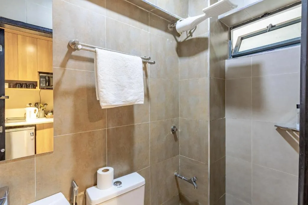 Bathroom view at Nyayo Studio in Nairobi with modern fittings