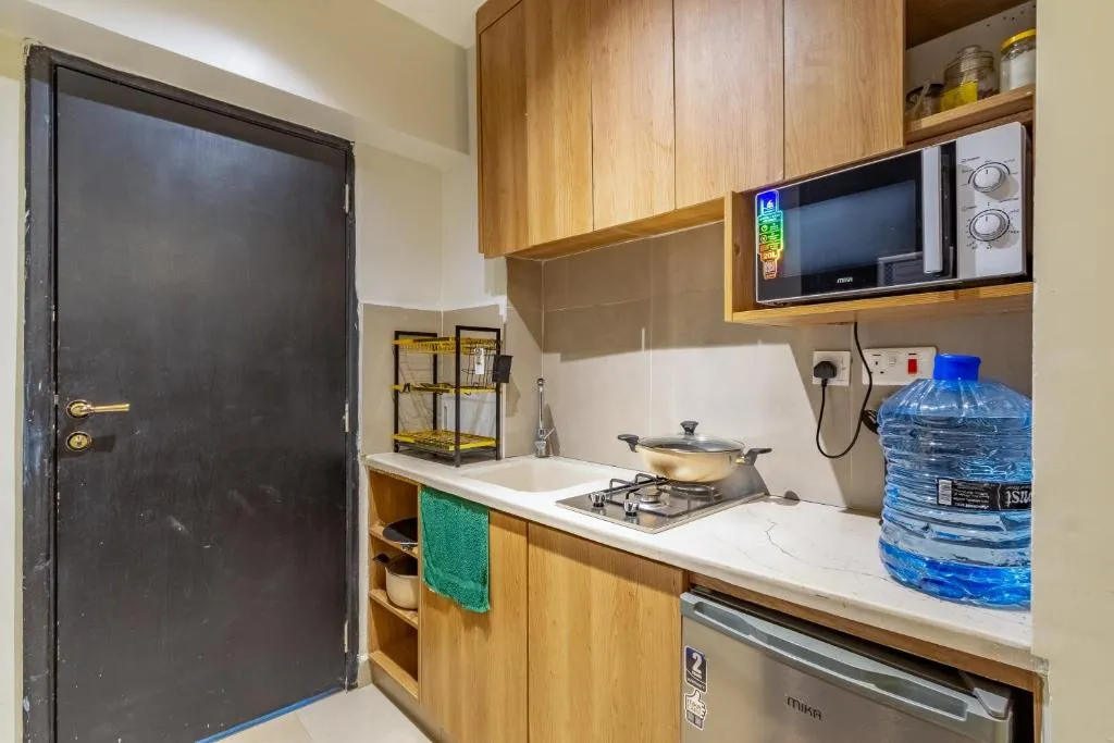 Kitchen amenities at Nyayo Studio in Nairobi for comfortable stays