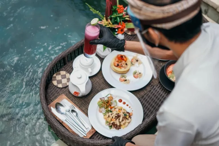 Chef preparing food at Nyuh Bali Villas in Seminyak