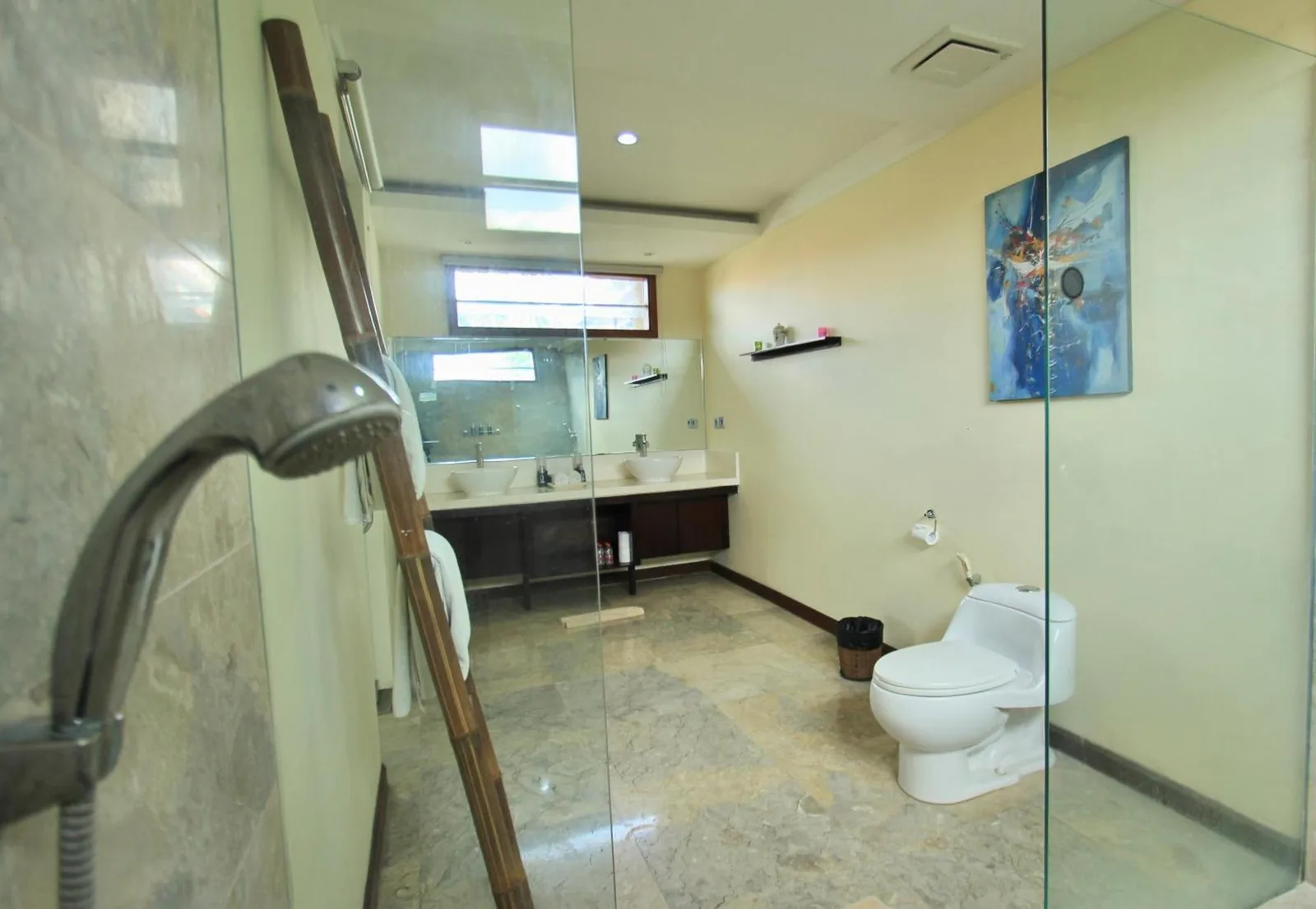 Modern shower room at O Villas Seminyak