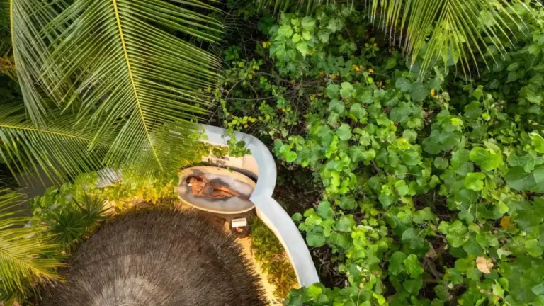 OBLU SELECT Sangeli - Premium Tout Inclus avec Transferts Gratuits – hôtel de l'Atoll de Malé Nord, Maldives – une vue aérienne d'un objet blanc dans une forêt à OBLU SELECT Sangeli - Premium Tout Inclus avec Transferts Gratuits à Olhuhali