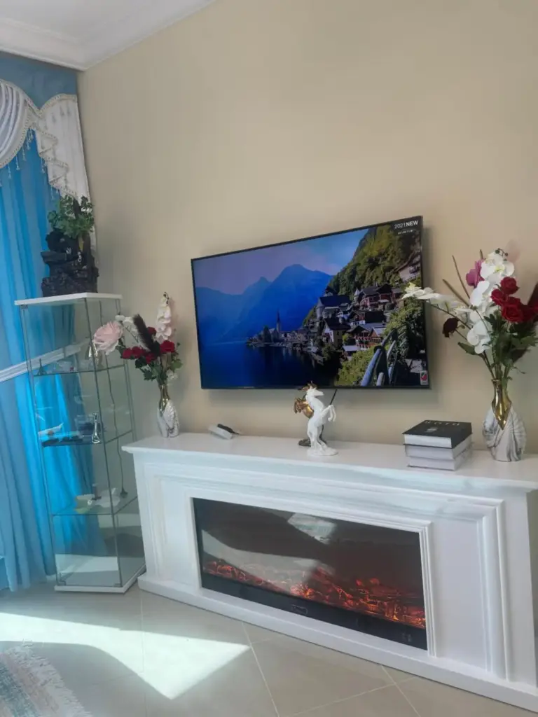 Entertainment center in Ocean View Luxurious Homes living area