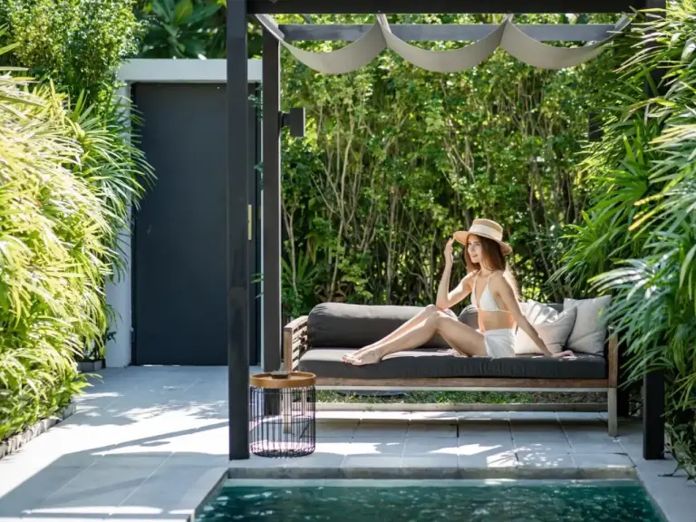 Encantador salón al aire libre en Oceanphere Pattaya Villa
