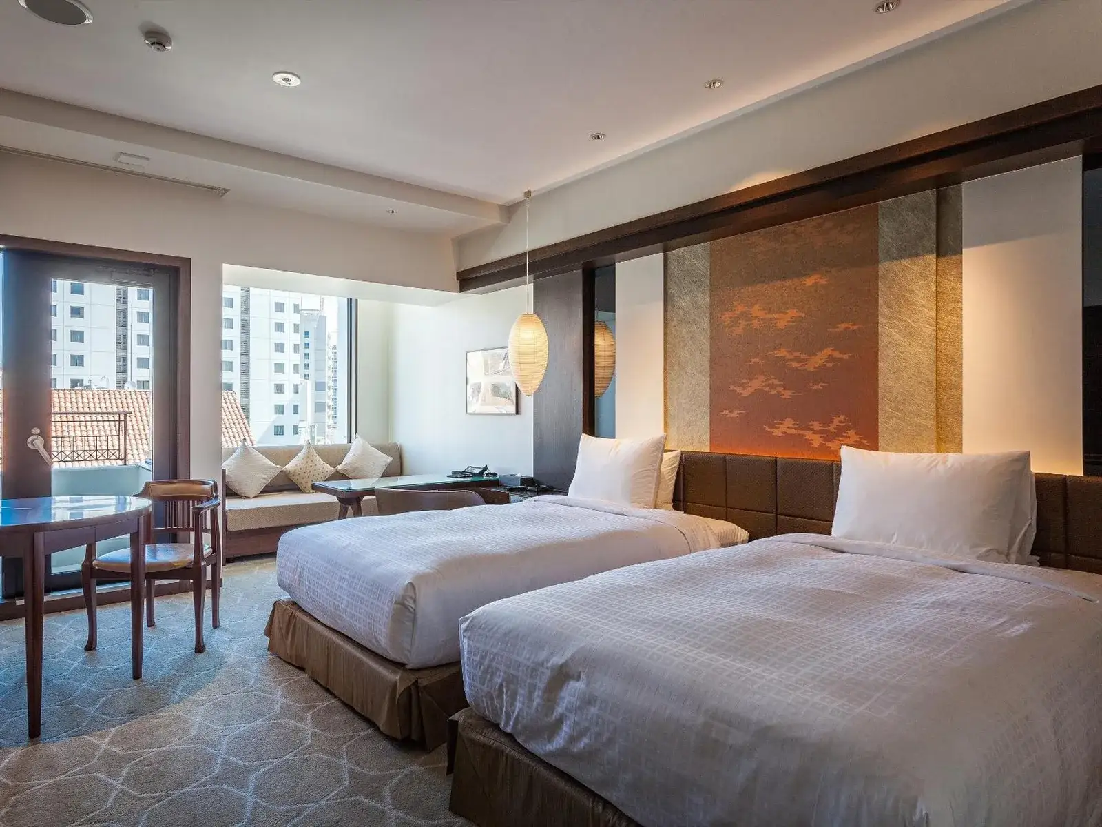 Okinawa EXES Naha twin room setup