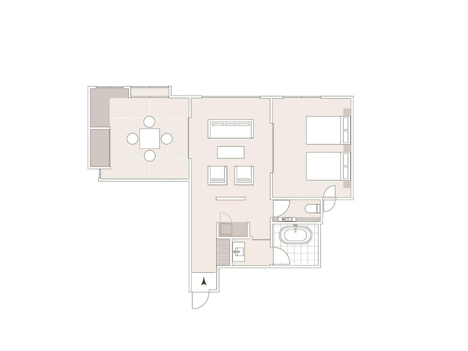Disposition de la chambre de Old Soma Residence Kazeno Heritage