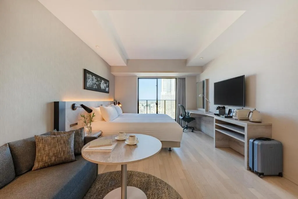 Guest room at OMO5 Yokohama Bashamichi by Hoshino Resorts