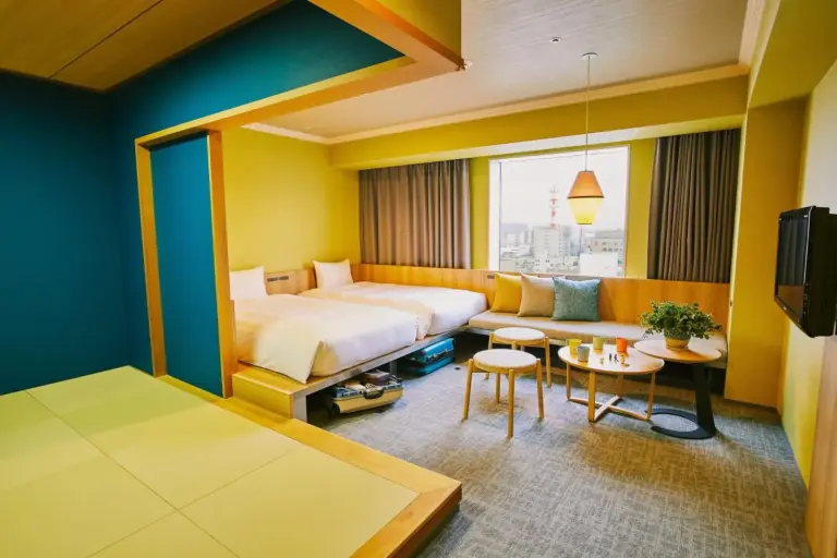 Japanisches Stil Zimmer mit Tatami-Matten im OMO7 Asahikawa