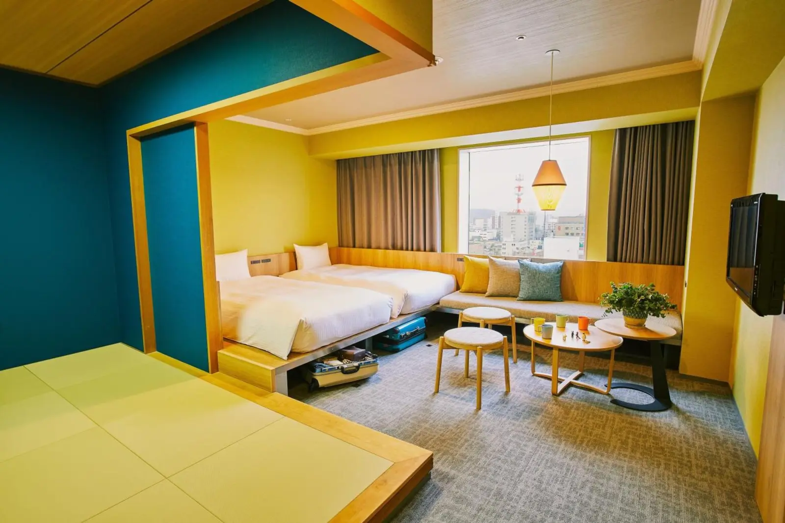 Japanisches Stil Zimmer mit Tatami-Matten im OMO7 Asahikawa
