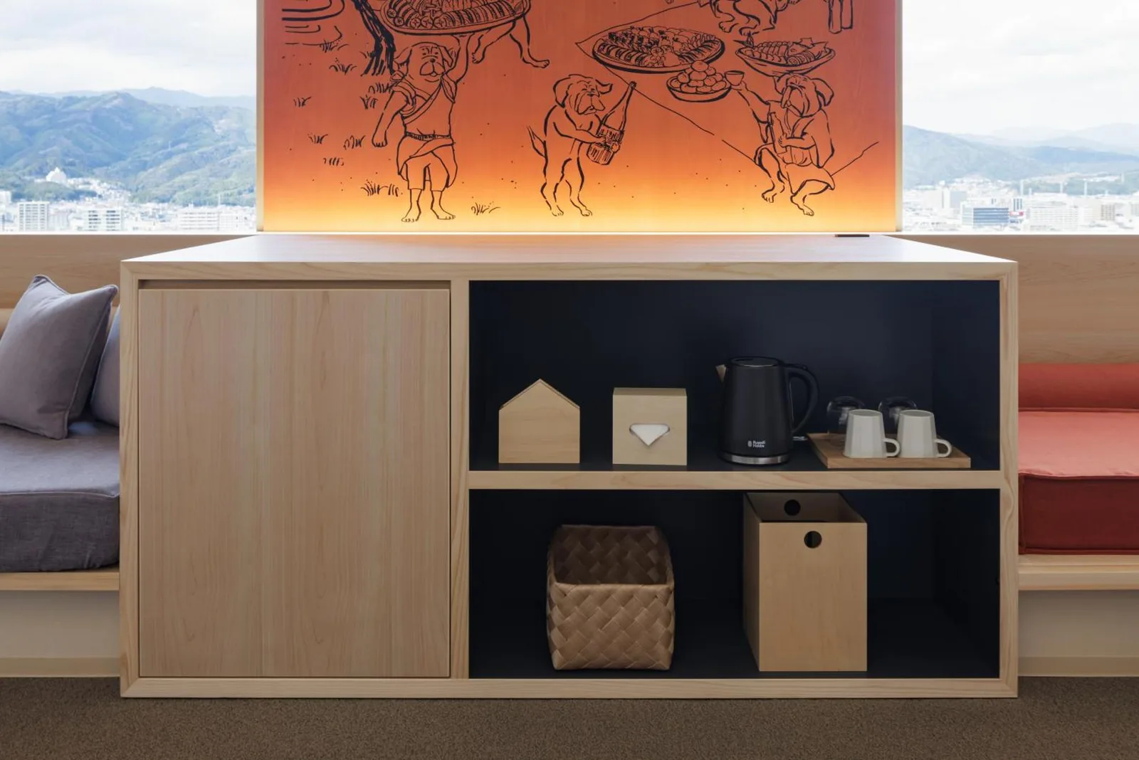 OMO7 Kochi by Hoshino Resorts room amenities display