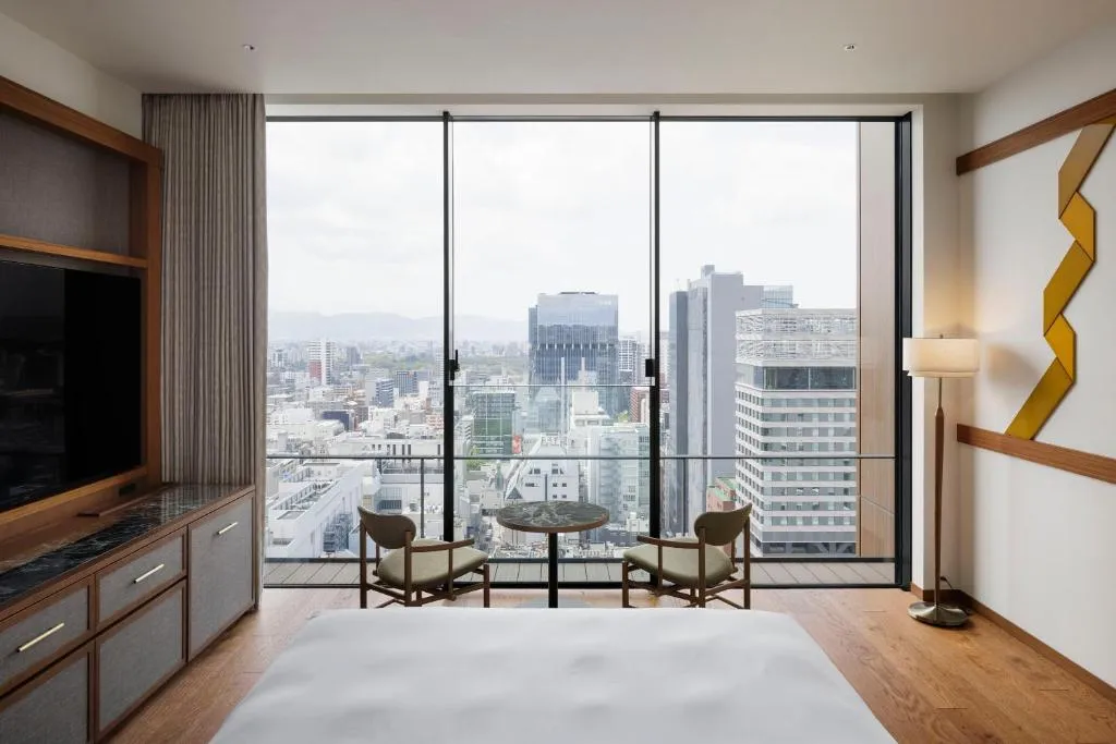 City view from room at One Fukuoka Hotel