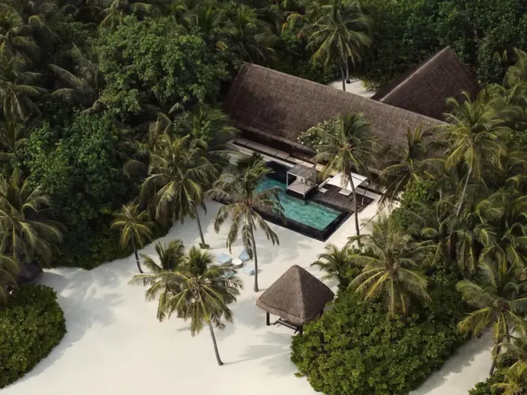 Aerial view of luxury villa at One&Only Reethi Rah
