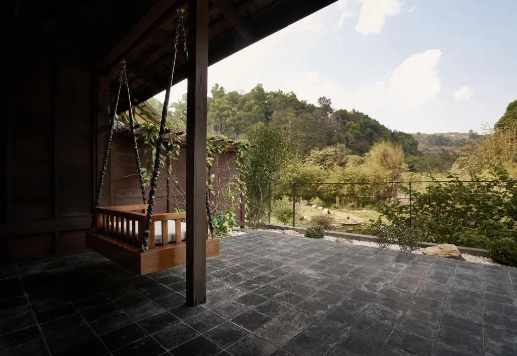 Garden view from Onsen at Moncham in Chiang Mai