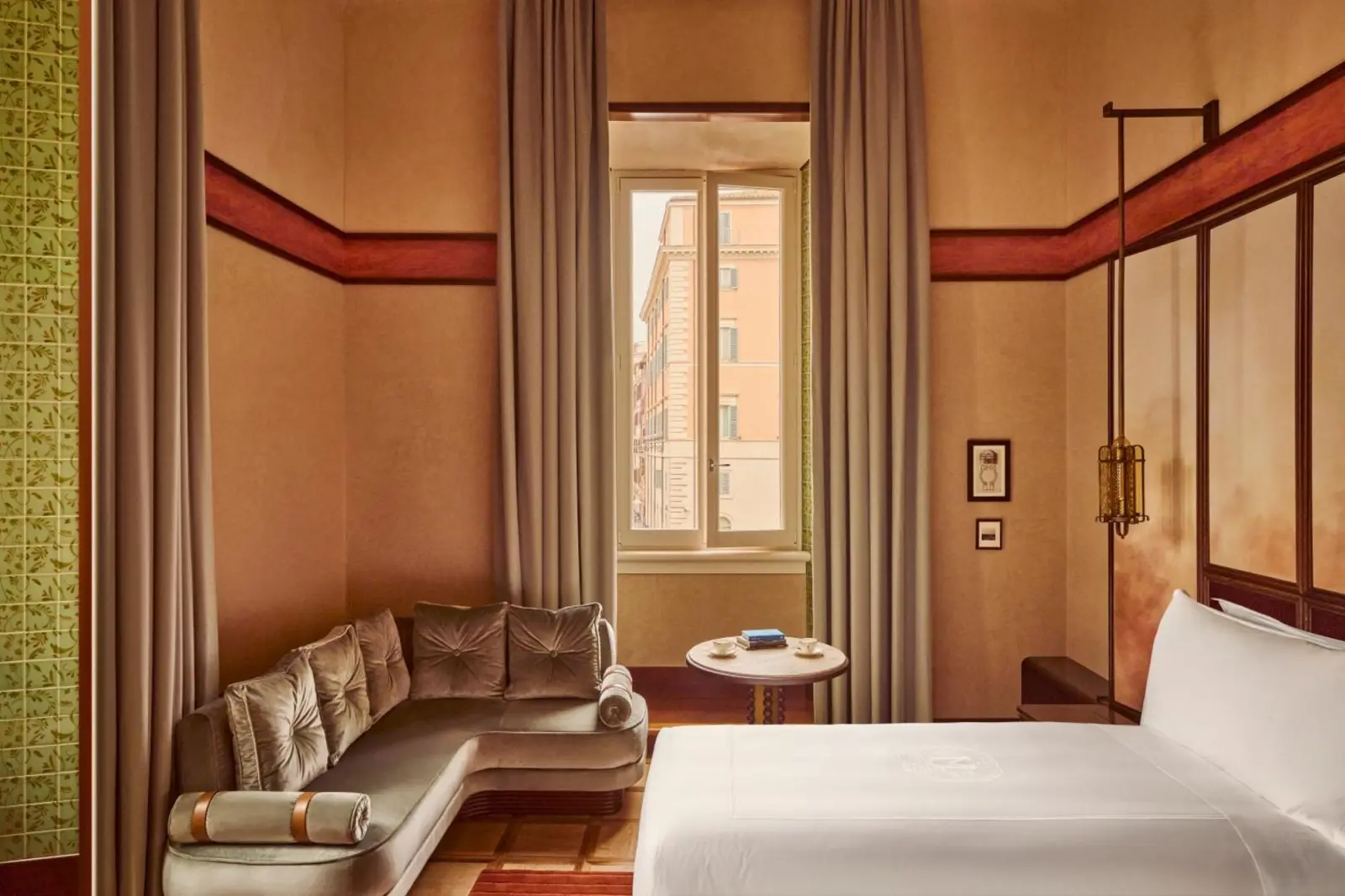 Espace salon confortable dans la chambre d'hôte à l'Orient Express La Minerva