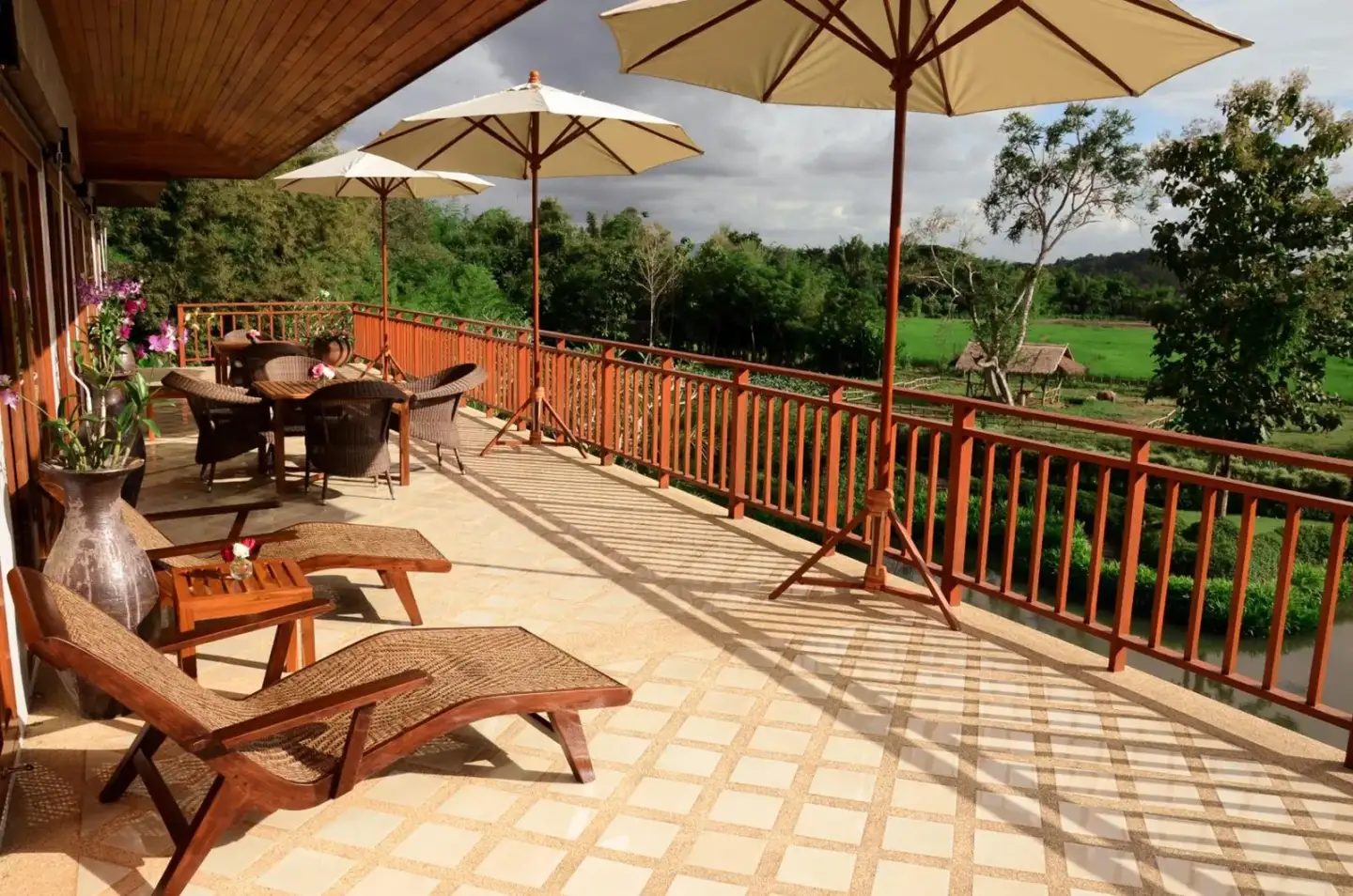 Terrace with view at Pa Sak Tong