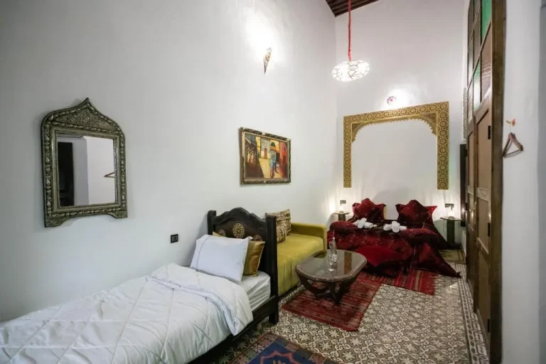 Artwork in guest room at Palais Chahd Luxury in Fes
