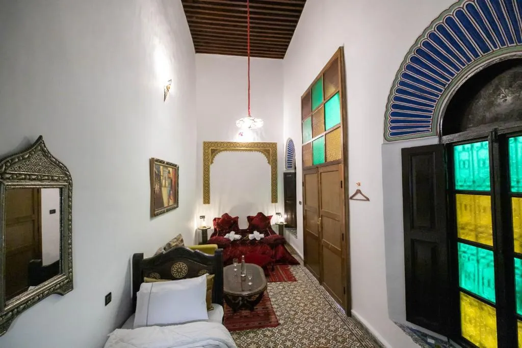 Spacious guest room at Palais Chahd Luxury in Fes