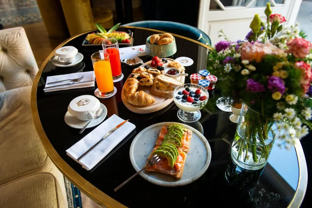 Delicious breakfast spread at Palazzo Dama Hotel & SPA in Rome