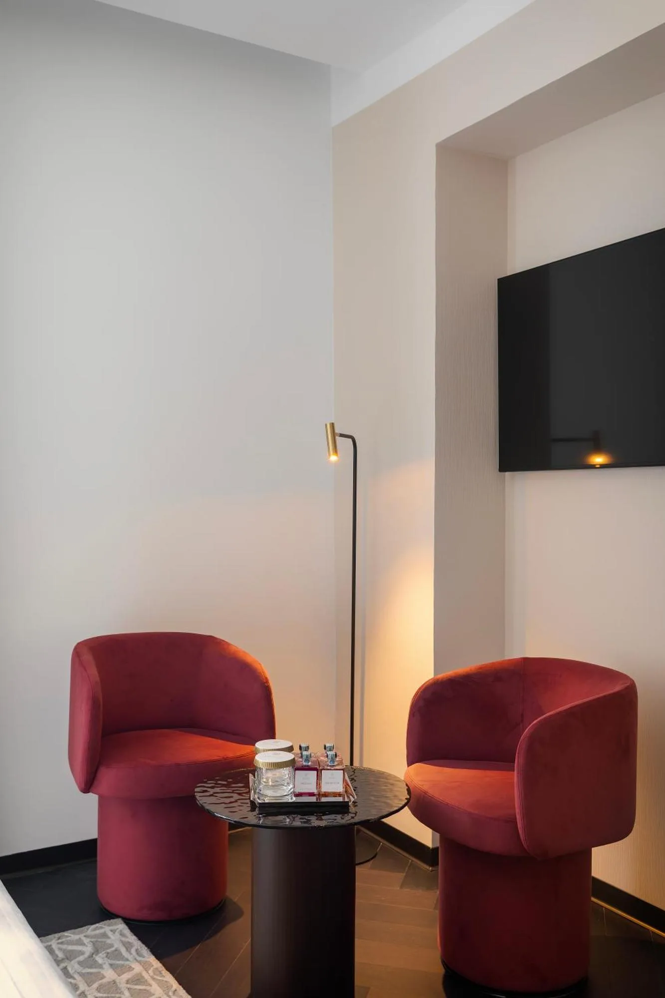 Sitzbereich im Gästezimmer des Palazzo Firenze, Baglioni Hotels & Resorts, Florenz