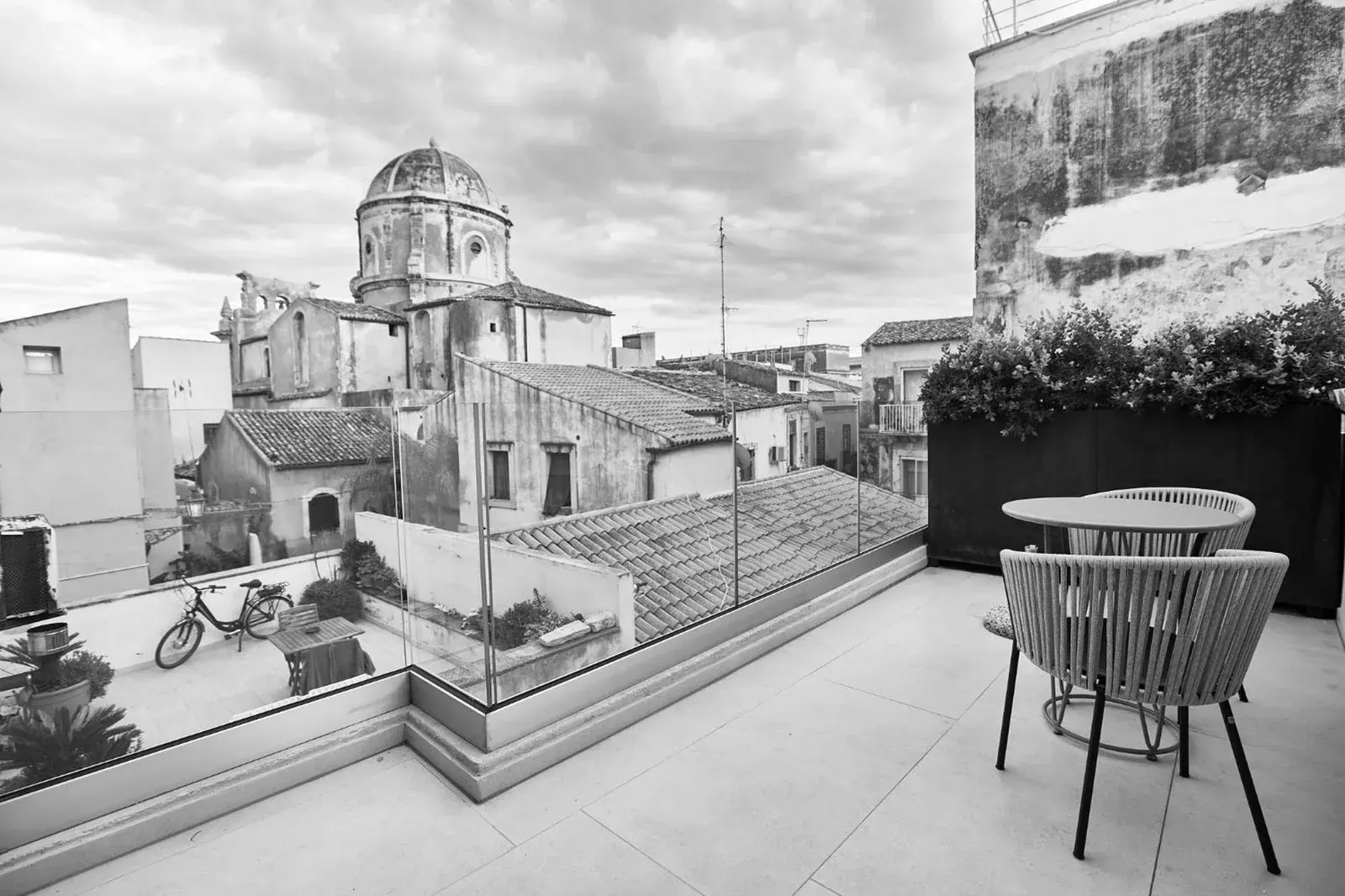 View from the terrace of Palazzo Salomone in Syracuse
