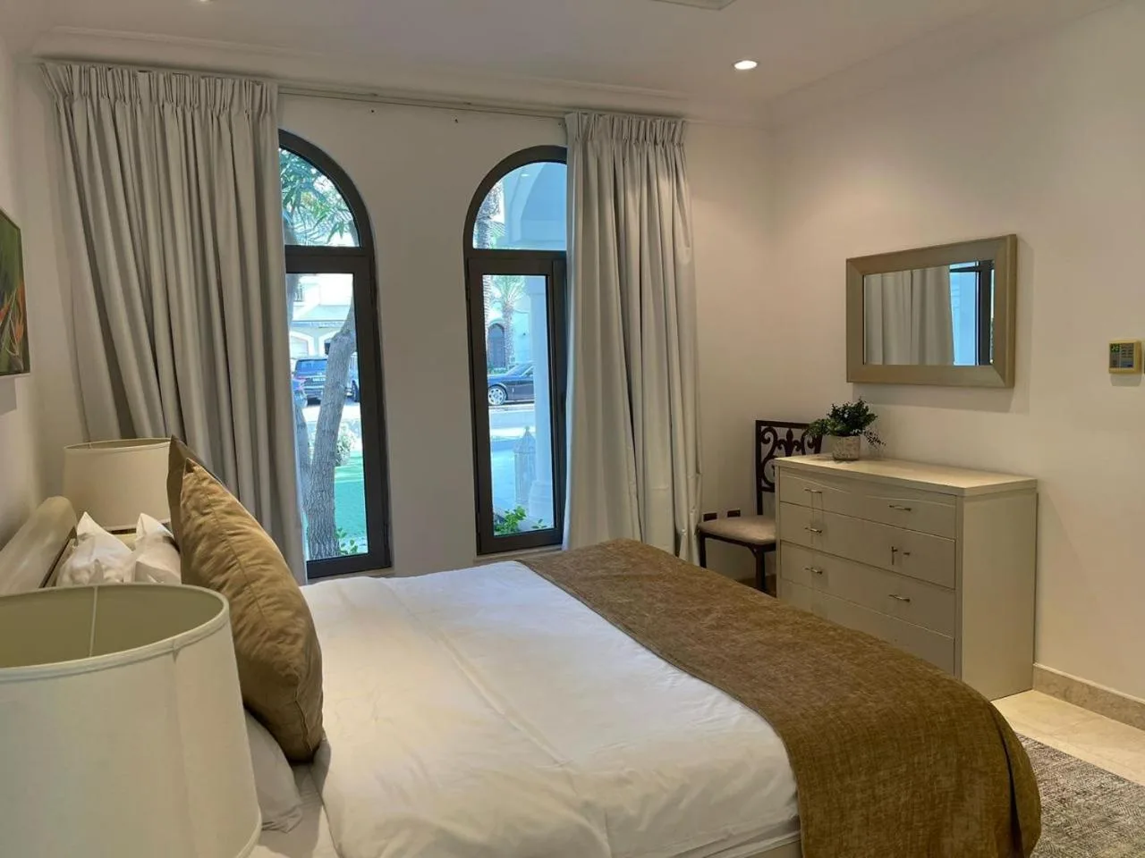 Gemütliches Schlafzimmer in der Palm Jumeirah Villa