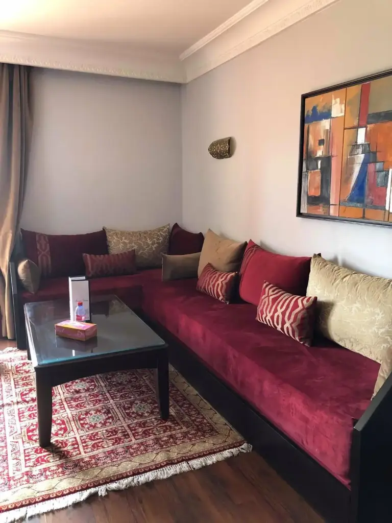 Palm Plaza Marrakech lounge area with plush seating