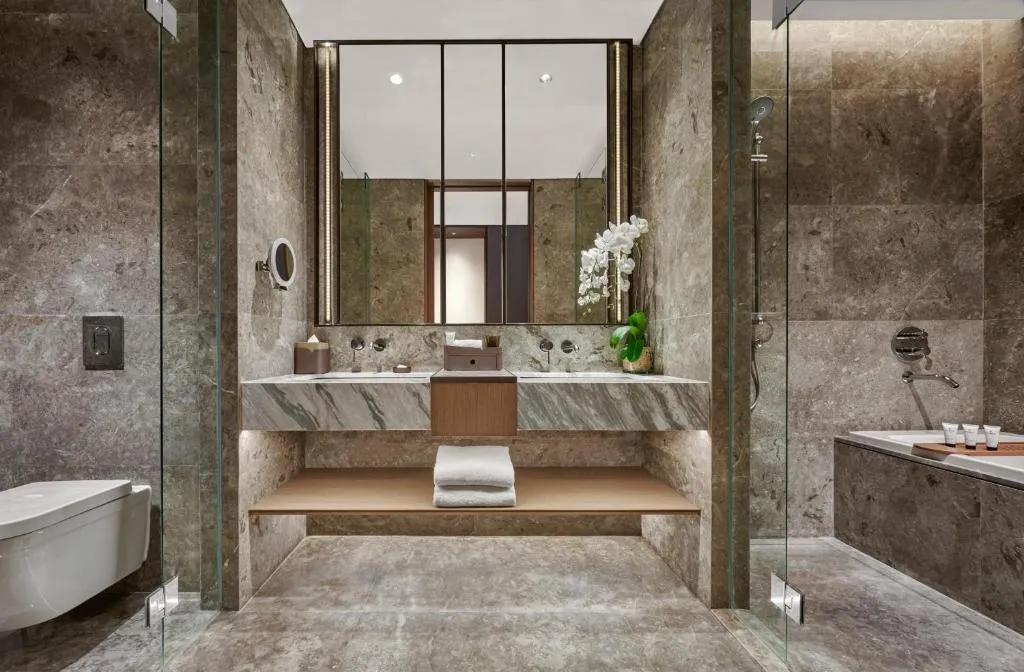 Elegant bathroom design at Pan Pacific Jakarta
