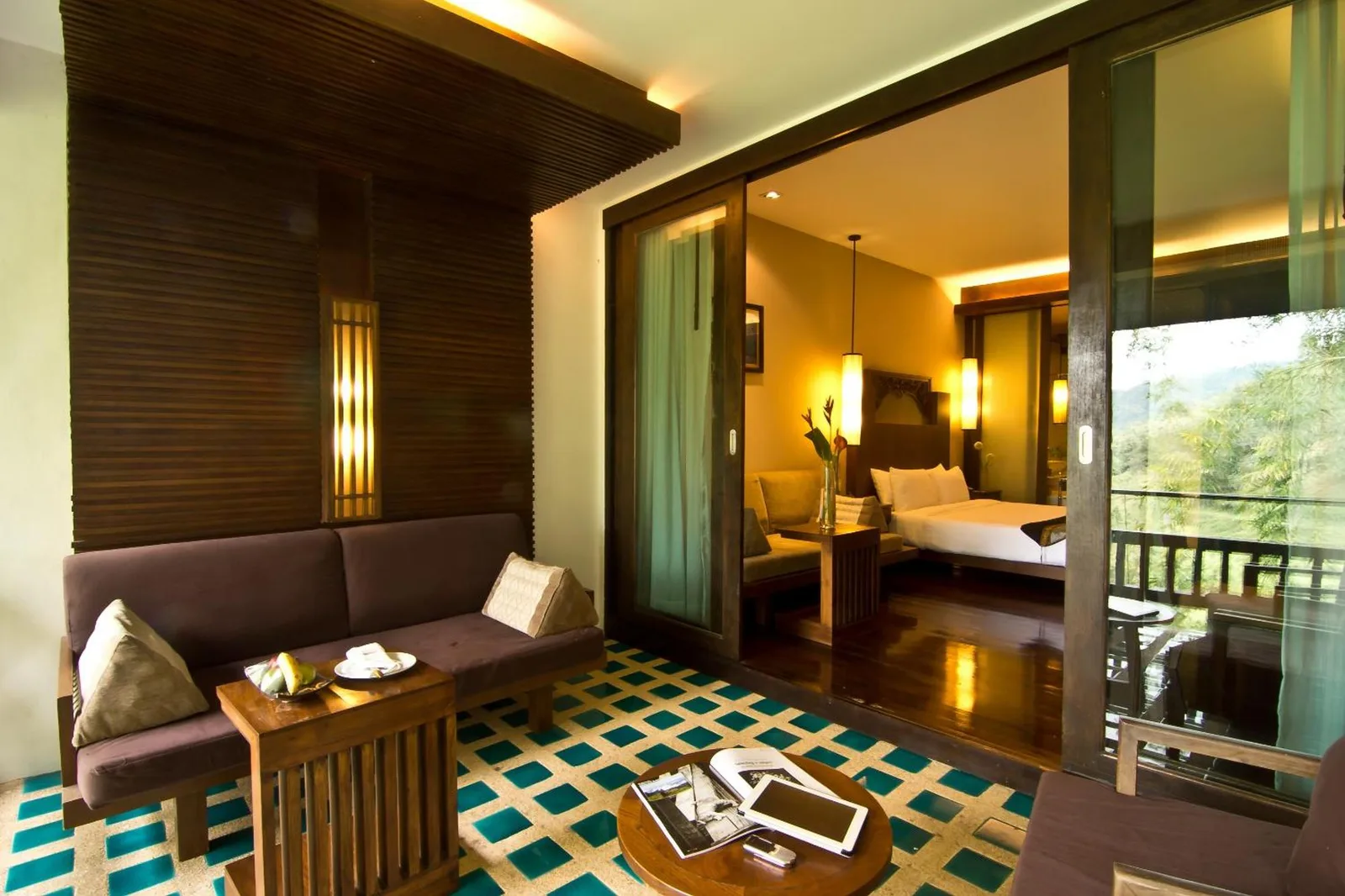 Espace salon extérieur au Panviman Chiang Mai Spa Resort