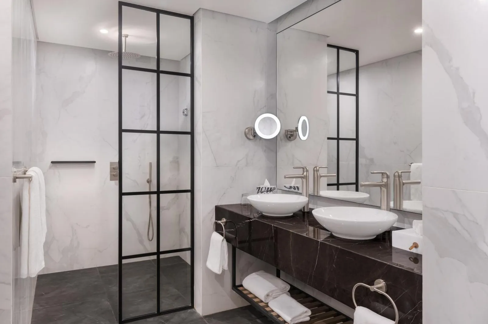 Modern bathroom at Paramount Hotel Midtown Dubai