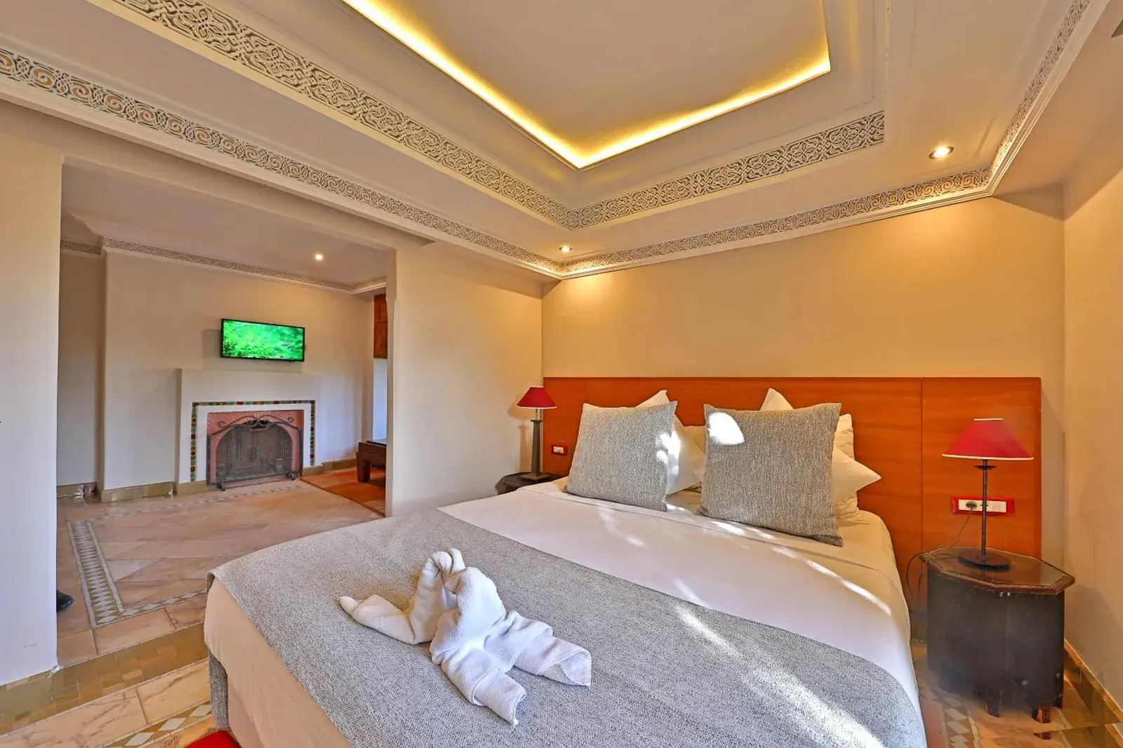 Interior of a bedroom suite at Pavillon du Golf - Palmeraie
