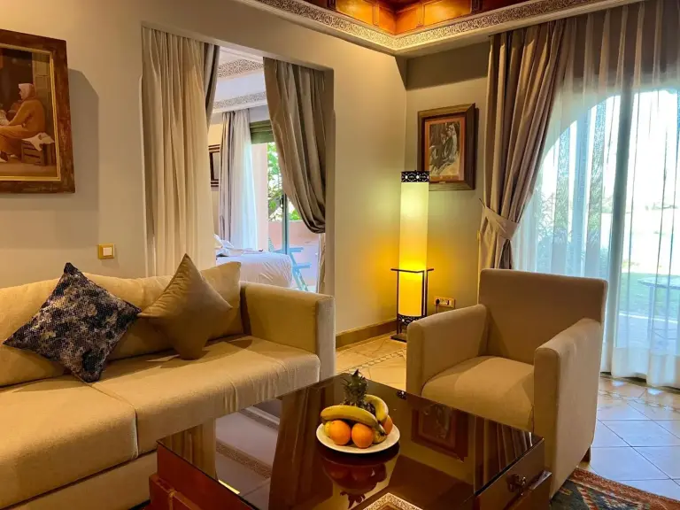 Suite bedroom view in Pavillon du Golf - Palmeraie