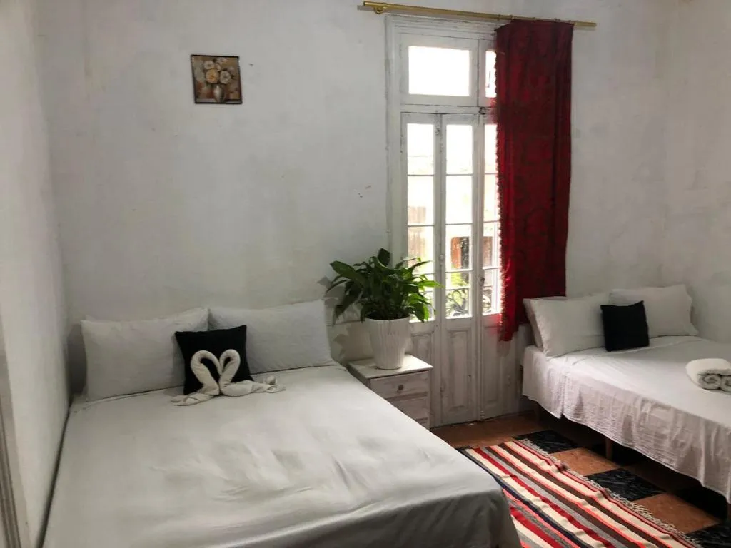 Double room setup in Pension Gibraltar, Tangier