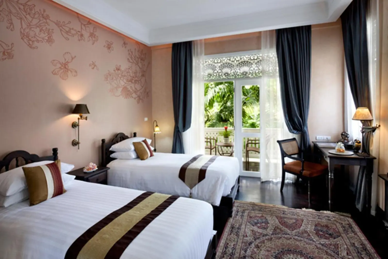 Habitación doble deluxe de Ping Nakara Boutique Hotel And Spa con vista al jardín