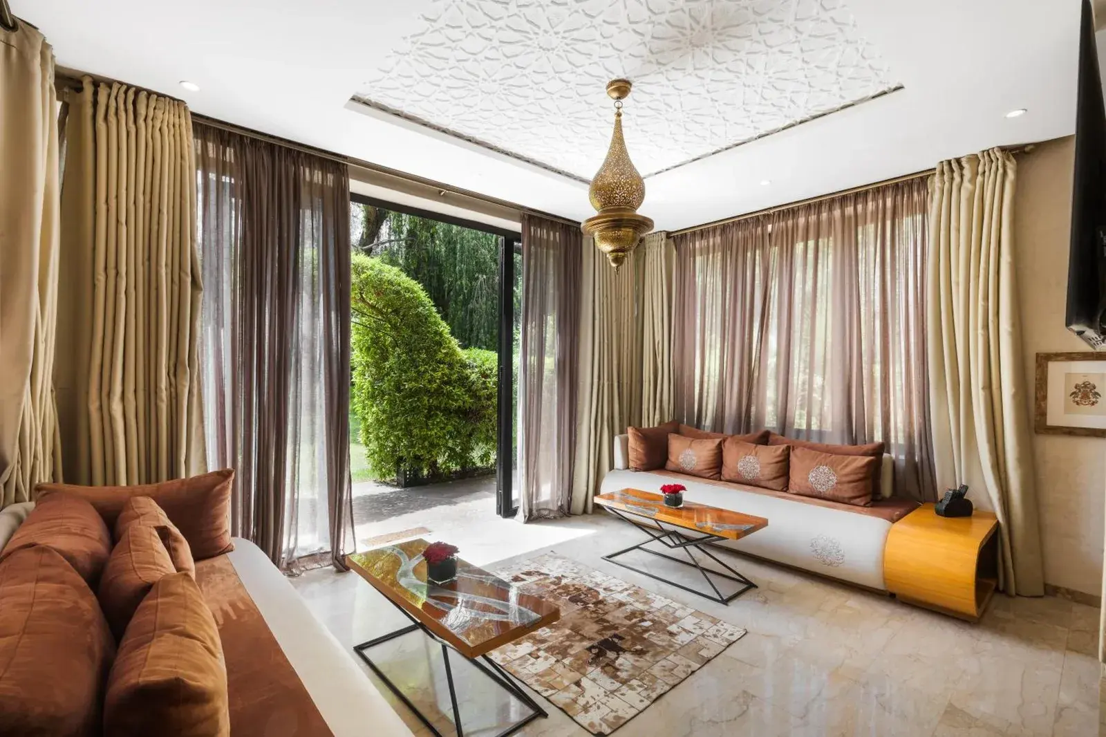 Rincón de estar acogedor en PL Place Boutique Hôtel & Restaurant Marrakech