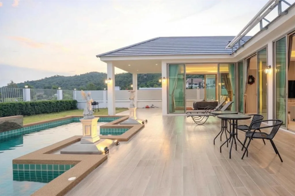 Prime Twilight 4-Bedroom Pool Villa patio area in Hua Hin
