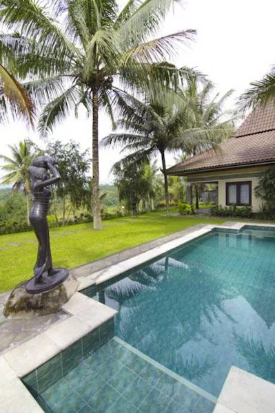 Zona de piscina con jardín en Puri Asri Hotel & Resort