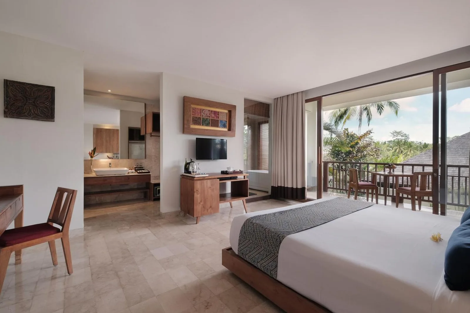 Overview of a room at Puri Sebali Resort with a view