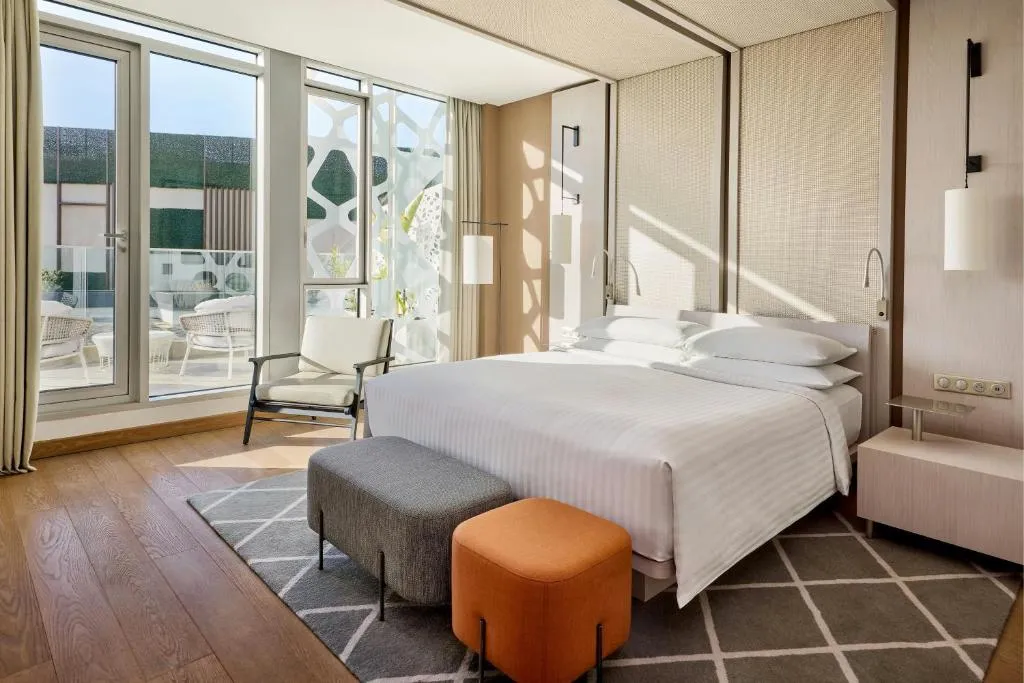 Interior of the deluxe room at Rabat Marriott Hotel