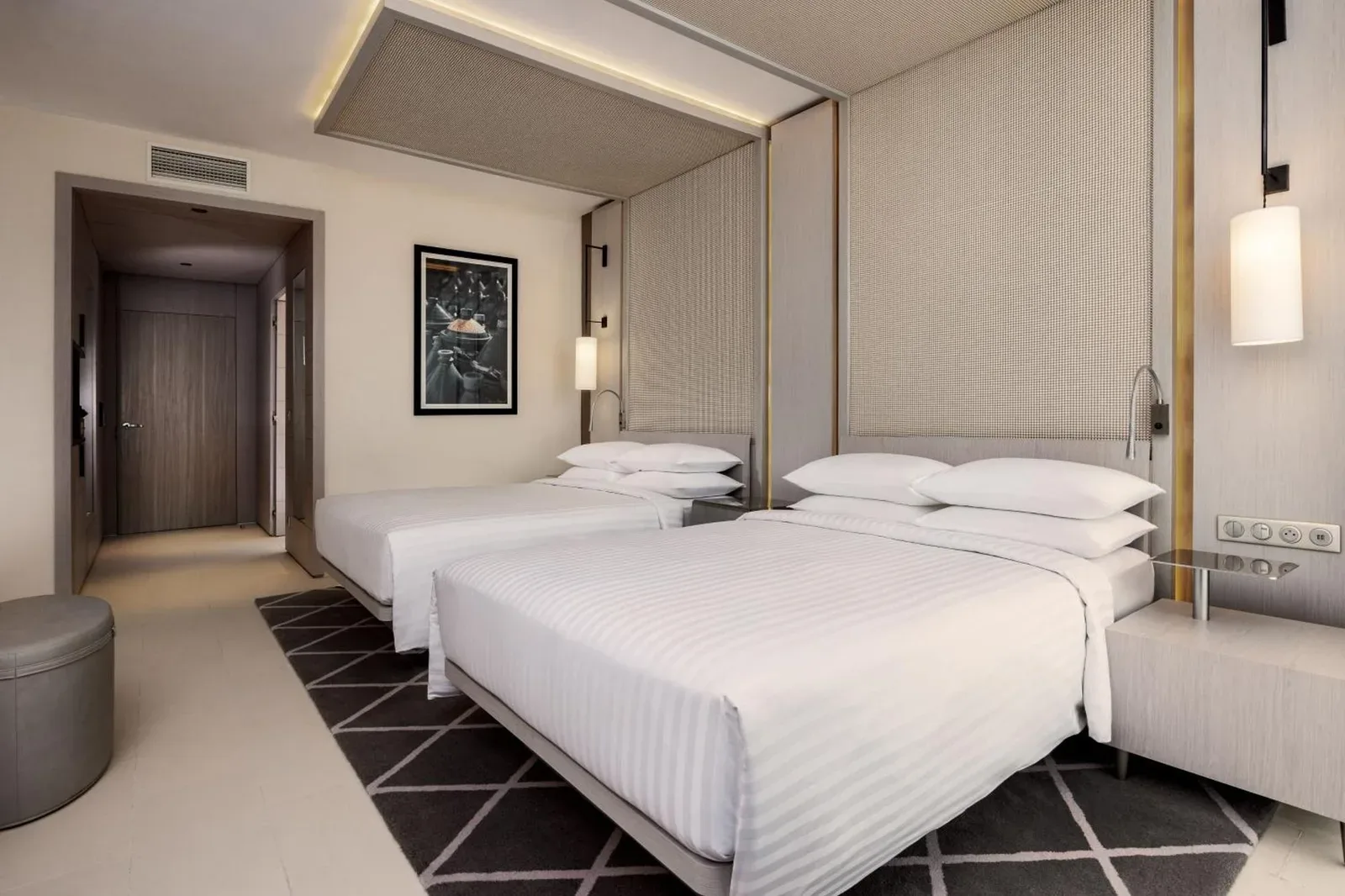 Double guest room at Rabat Marriott Hotel