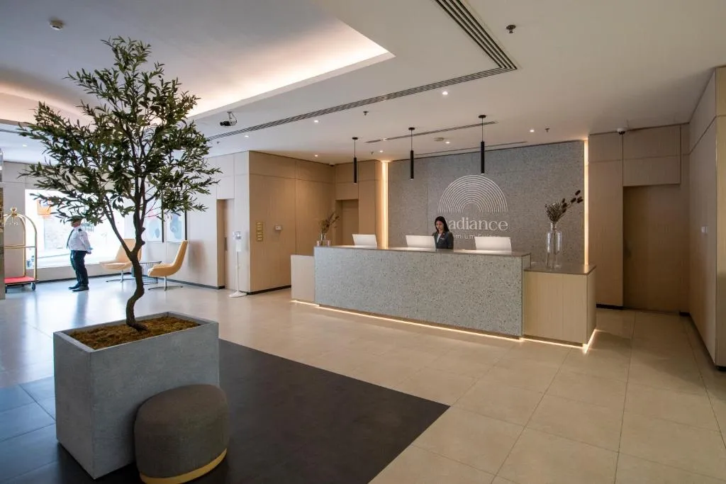 Área de recepción de Radiance Premium Suites en Dubái