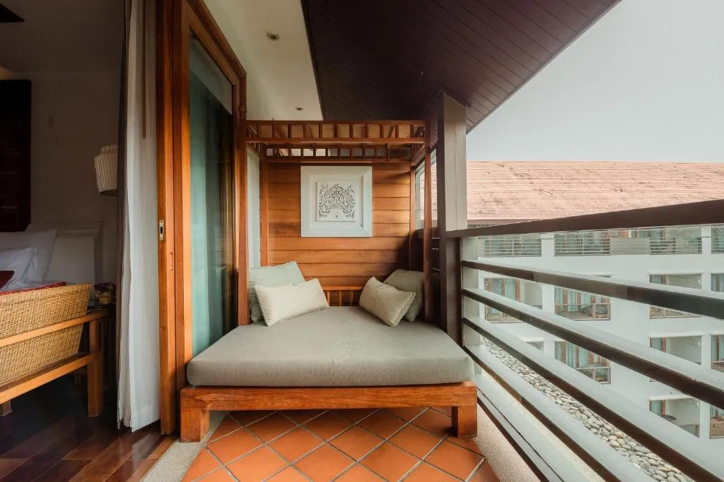 Relaxing balcony at RatiLanna Riverside Spa Resort