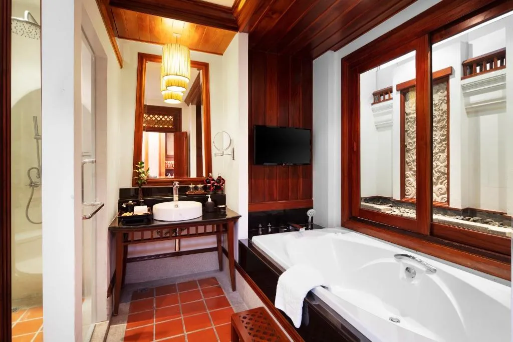 Elegant bathroom at RatiLanna Riverside Spa Resort