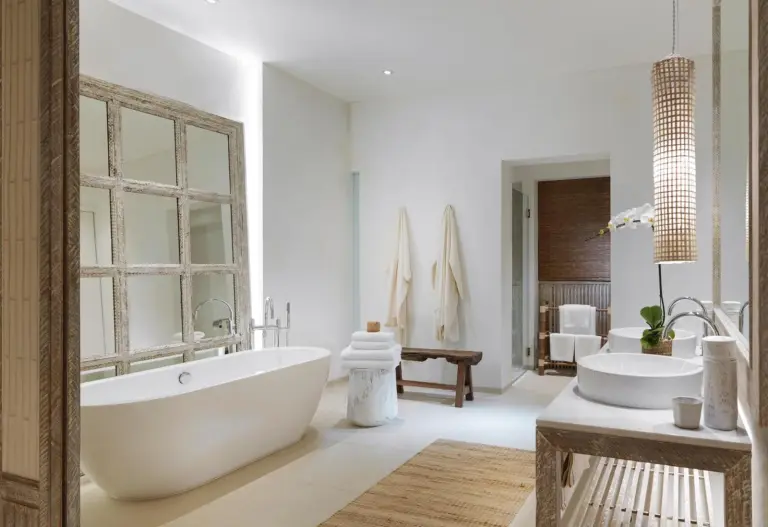 Luxurious bathroom at Raya Heritage in Chiang Mai