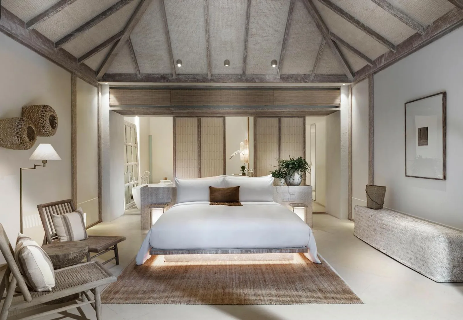 Stylish bedroom at Raya Heritage in Chiang Mai