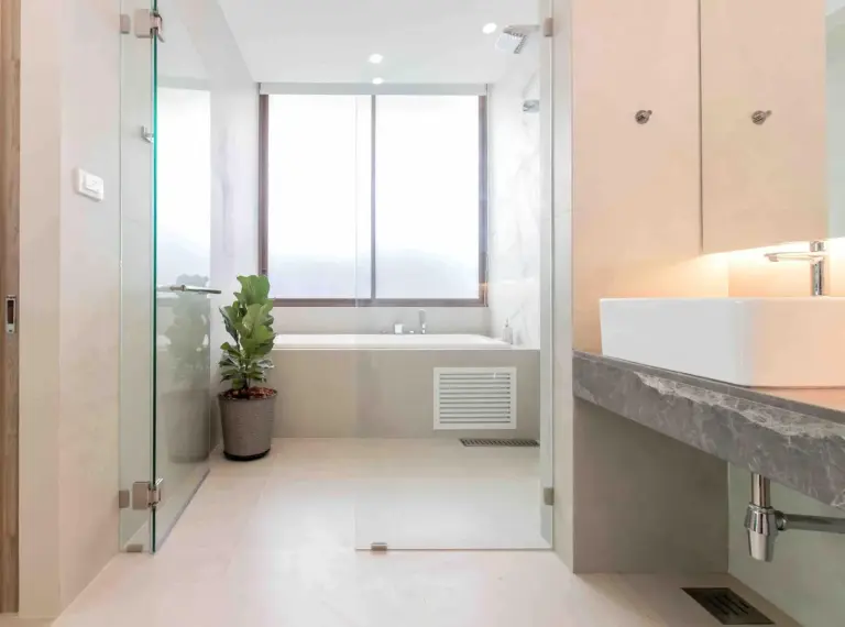 Relaxing Luxury 4-Bedroom Pool Villa bathroom with modern fixtures in Hua Hin