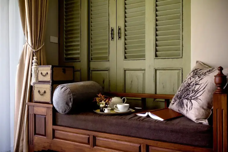 Reverie Siam sitting area with tea set