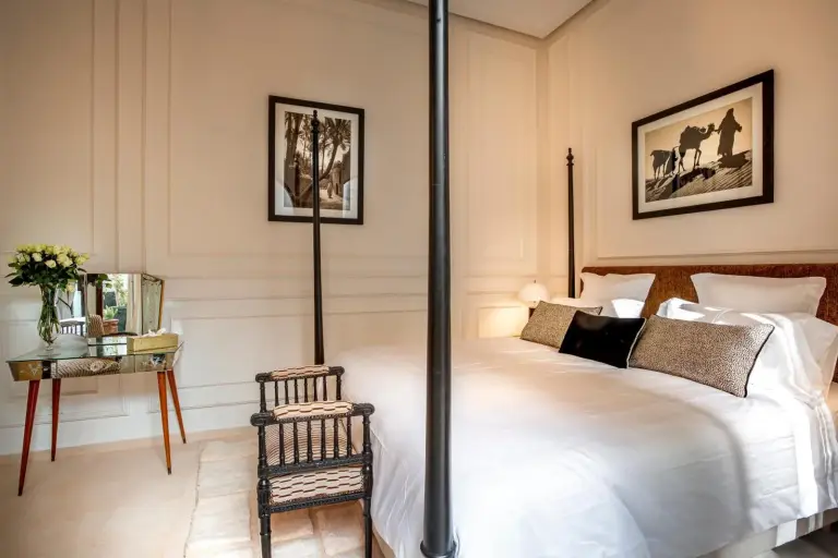 Montaje de dormitorio acogedor en Riad Anaqa, Marrakech