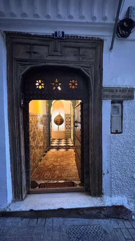 Main entrance door of Riad Arous Chamel, Tangier